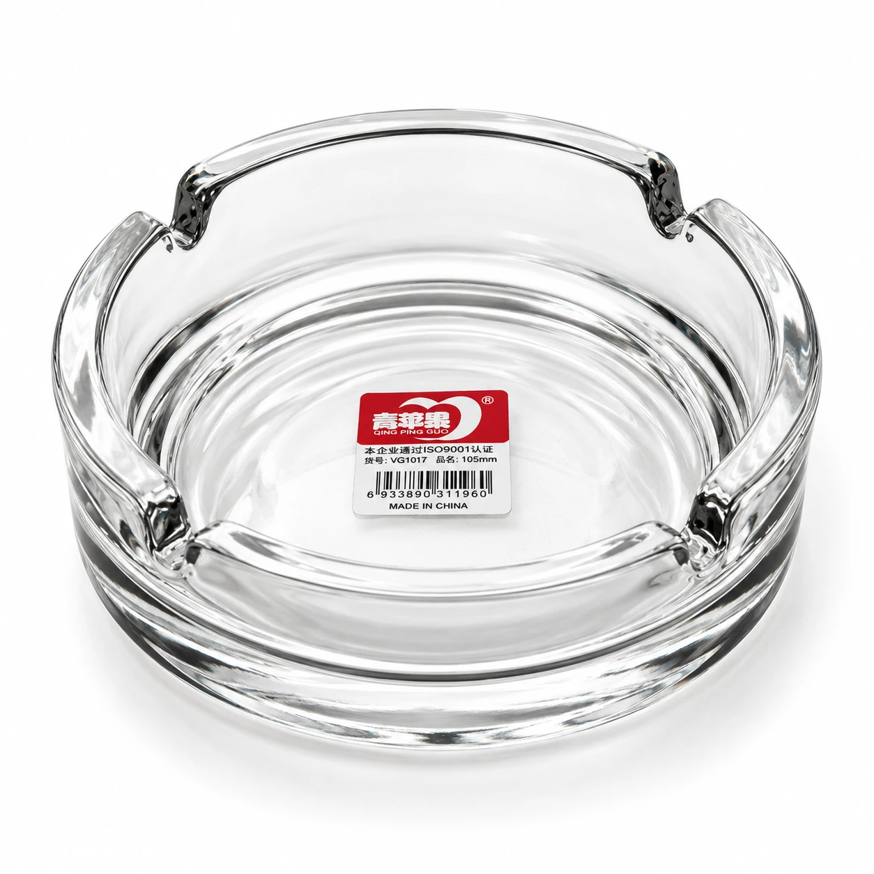 Crystal Clear Round Glass Ashtray